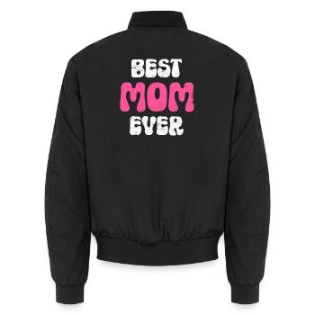 Maman Maman - Bomber unisexe - noir - Dos - AI Model Male 185 light (185cm)
