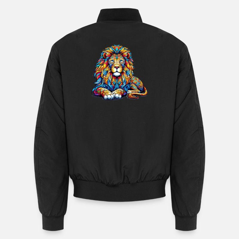 Lion - Bomber unisexe - noir