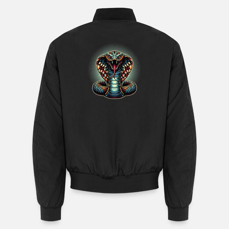 motif serpent Cobra dynamique et coloré Bomber unisexe