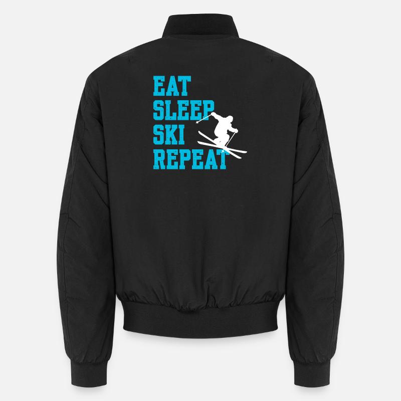 Schifahren Statement Schispringen Wintersport Kalt Unisex Bomberjacke