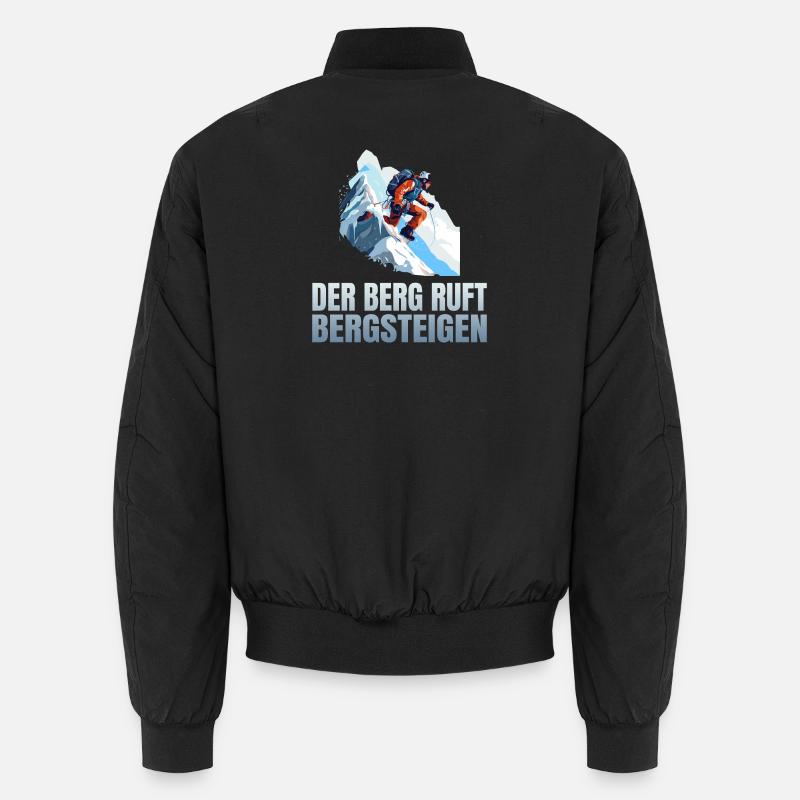 Der Berg ruft - Unisex Bomberjacke - Schwarz