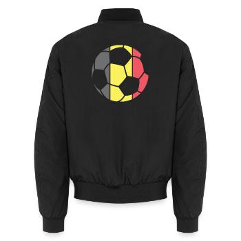 Fußballteam Belgien Mesiterschaft Turnier Sieger - Unisex Bomberjacke - Schwarz - Hinten - AI Model Male 185 light (185cm)