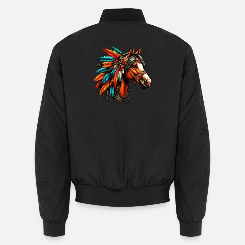 Indianerpferd Indianer Indianer Unisex Bomberjacke