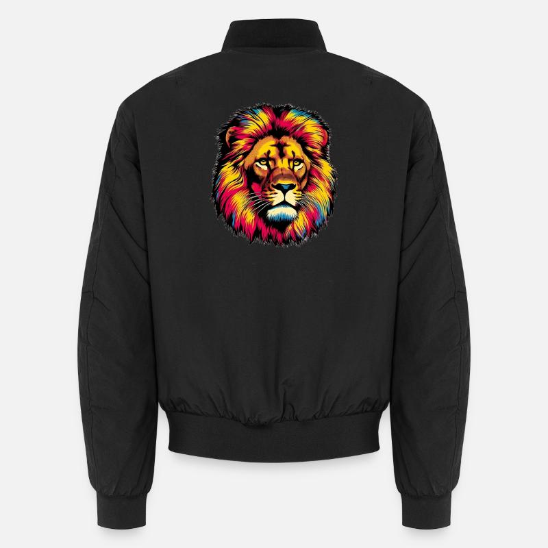 Löwe - Unisex Bomberjacke - Schwarz