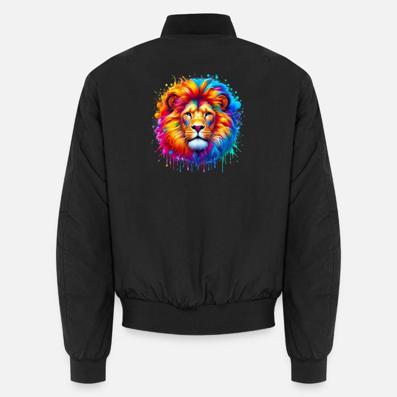 Lion - Unisex Bomber Jacket - black