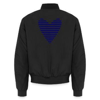 HEART. DAD. MOM. Bachelorette party. BEBE. CHILD. HEART. FEAST - Unisex Bomber Jacket - black - Back - AI Model Male 185 light (185cm)