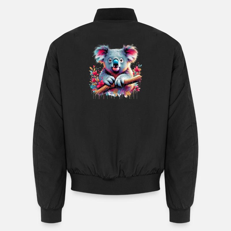 Koala - Unisex Bomber Jacket - black