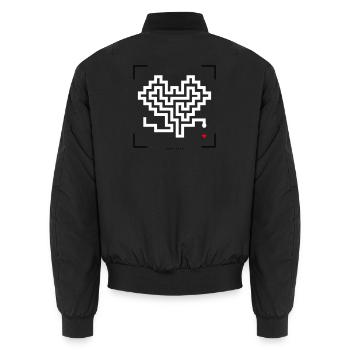 Retro snake - Unisex Bomber Jacket - black - Back - AI Model Male 185 light (185cm)