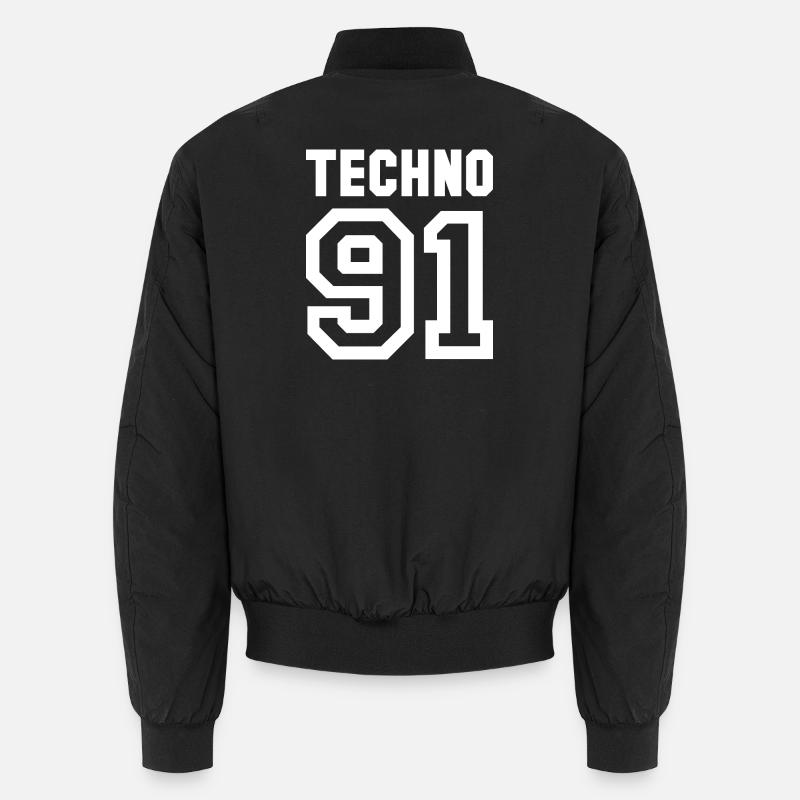 TECHNO Rave 90er Raver - Unisex Bomberjacke - Schwarz