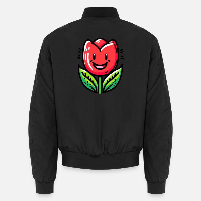 Tulpe - Unisex Bomberjacke - Schwarz
