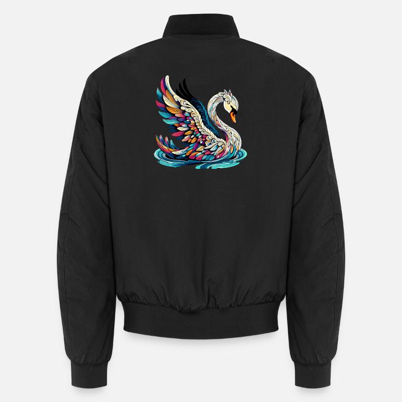 Swan - Unisex Bomber Jacket - black