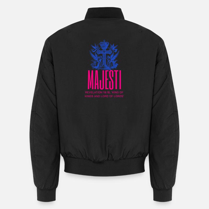 Citation biblique majestueuse sur le design Bomber unisexe