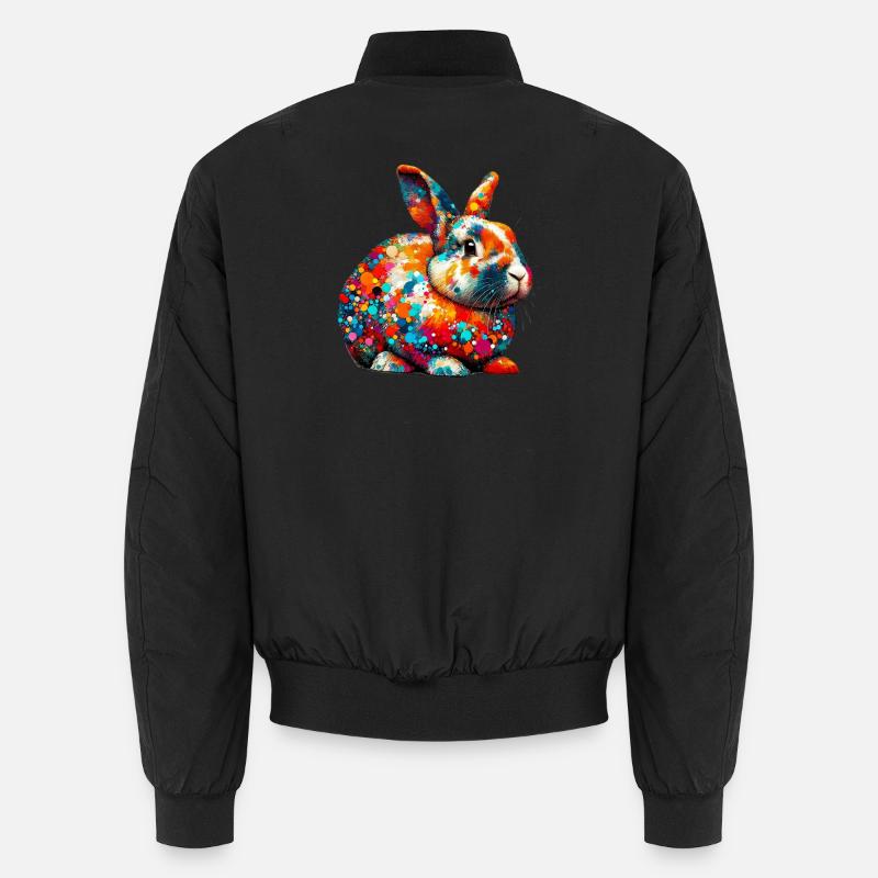 Kaninchen - Unisex Bomberjacke - Schwarz