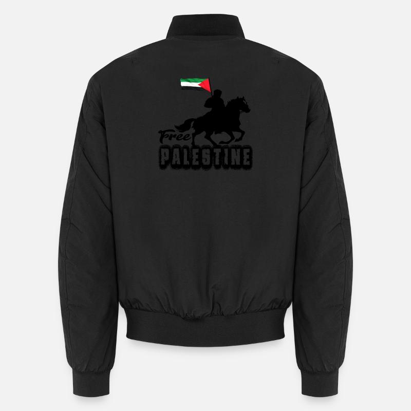 Free Palestine - Unisex Bomber Jacket - black