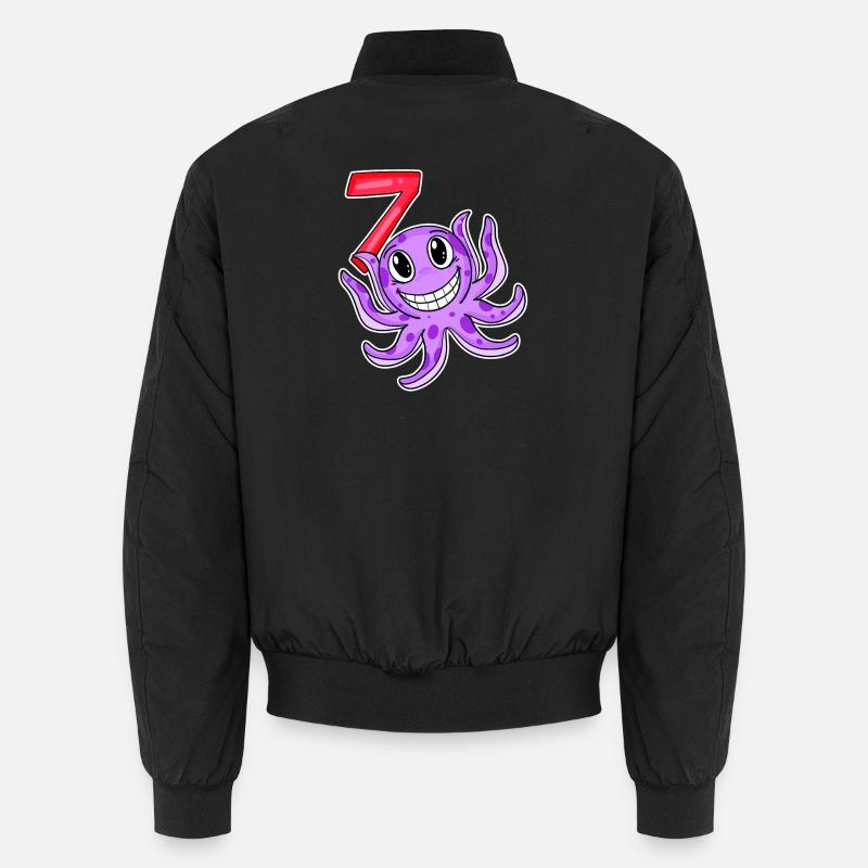 Motif 7e anniversaire Octopus - Sept ans Bomber unisexe