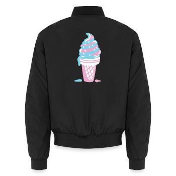Eis Eiscreme - Unisex Bomberjacke - Schwarz - Hinten - AI Model Male 185 light (185cm)