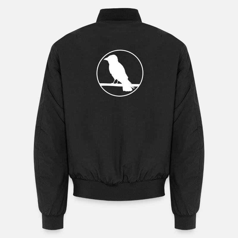 Crow on a branch Unisex Bomber Jacket