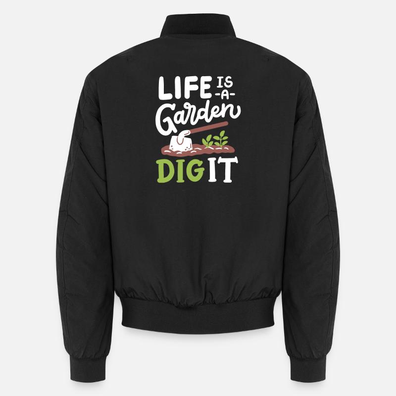 Garten Gartenarbeit - Unisex Bomberjacke - Schwarz
