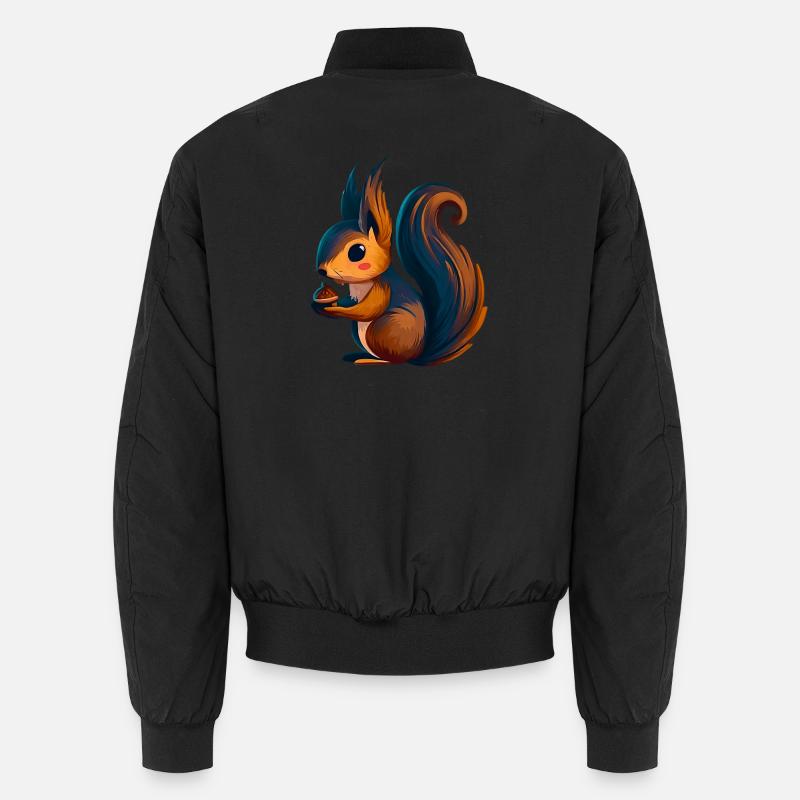 Squirrel - Unisex Bomber Jacket - black