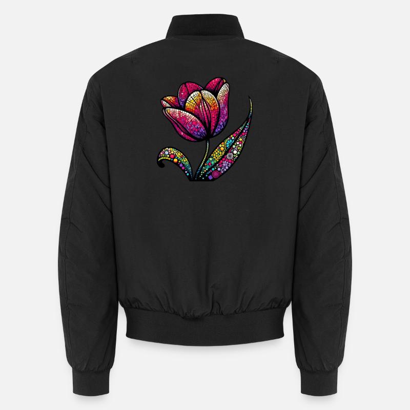 Tulipe - Bomber unisexe - noir