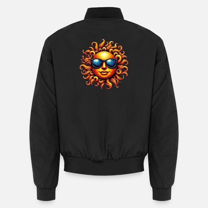 Sonne mit Sonnenbrille Unisex Bomberjacke