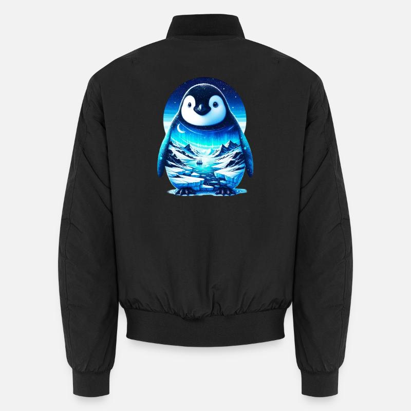 Penguin - Unisex Bomber Jacket - black