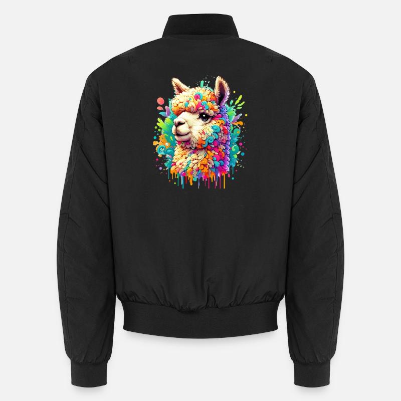 Alpaca - Unisex Bomber Jacket - black
