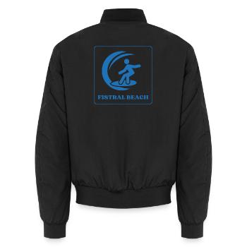 FISTRAL BEACH-SURF - Bomber unisexe - noir - Dos - AI Model Male 185 light (185cm)