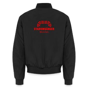 Stadiongänger München – Für echte Fans I Geschenk - Unisex Bomberjacke - Schwarz - Hinten - AI Model Male 185 light (185cm)