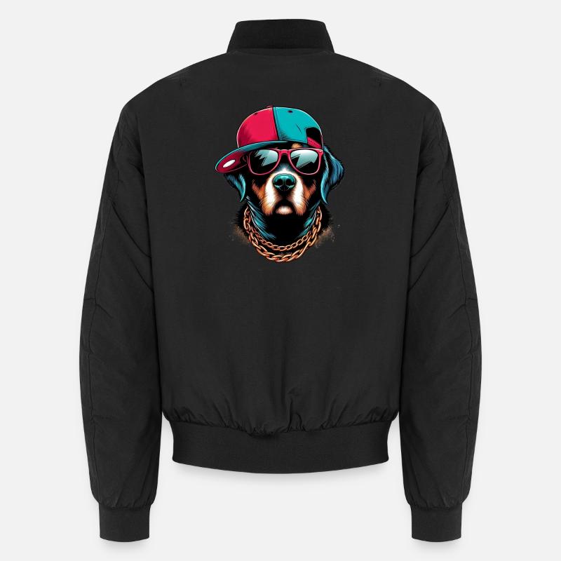 Hund - Unisex Bomberjacke - Schwarz