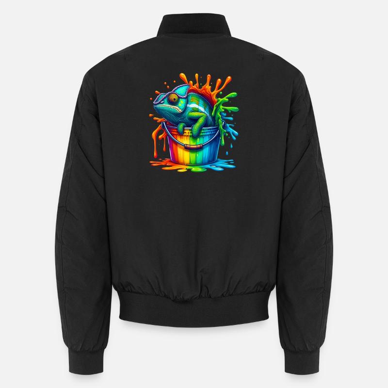 Chamäleon - Unisex Bomberjacke - Schwarz