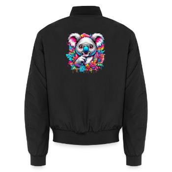 Koala - Bomber unisexe - noir - Dos - AI Model Male 185 light (185cm)