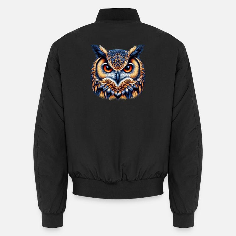 Eule - Unisex Bomberjacke - Schwarz