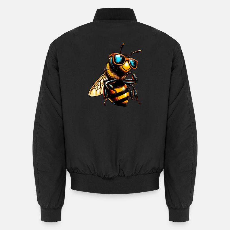 Bee with Sunglasses Unisex Bomber Jacket