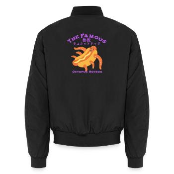 The Famous Tokyo TAKO Hotdog - Unisex Bomberjacke - Schwarz - Hinten - AI Model Male 185 light (185cm)