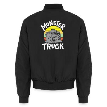 Monster Truck - Unisex Bomberjacke - Schwarz - Hinten - AI Model Male 185 light (185cm)