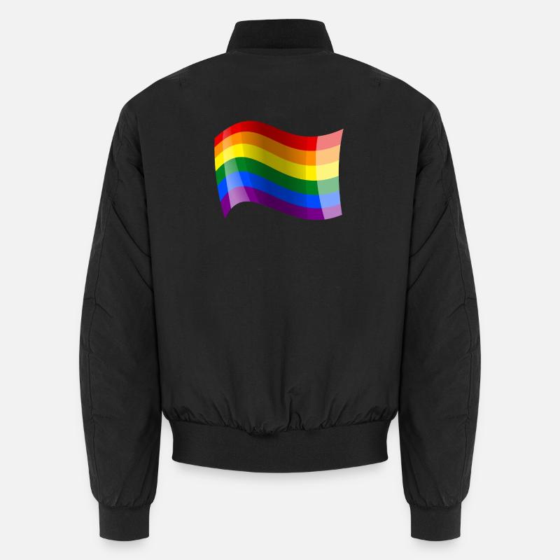 Waving rainbow flag Unisex Bomber Jacket