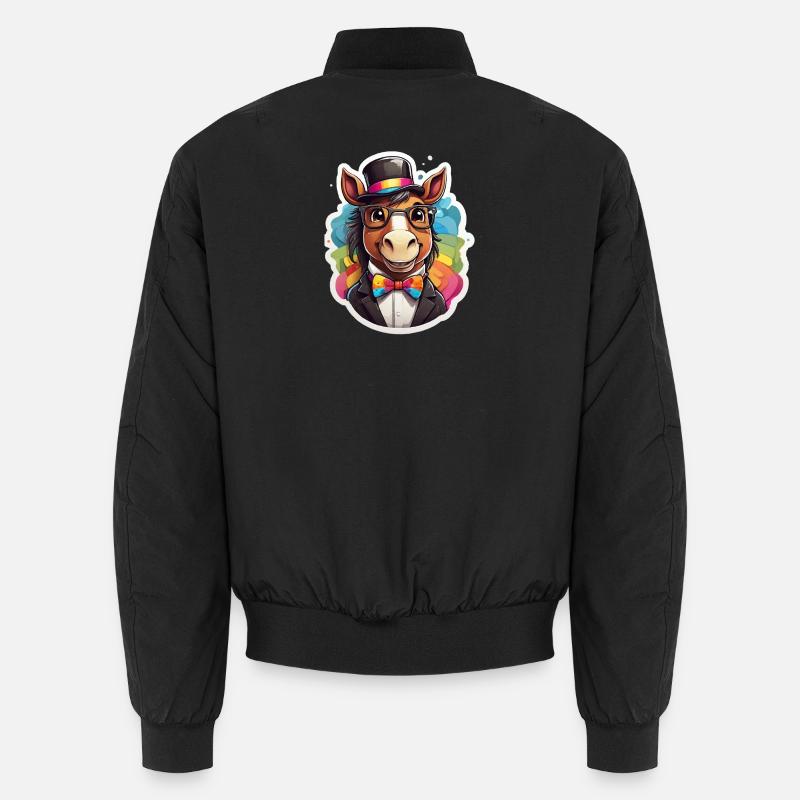 Rainbow Esel Gentleman Unisex Bomberjacke