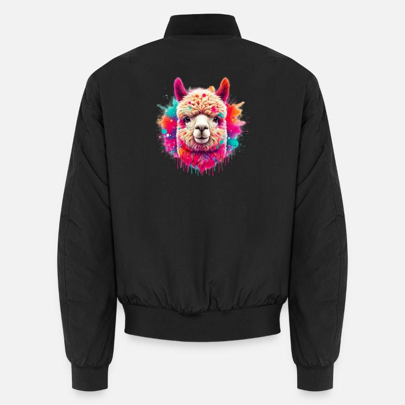 Alpaka - Unisex Bomberjacke - Schwarz