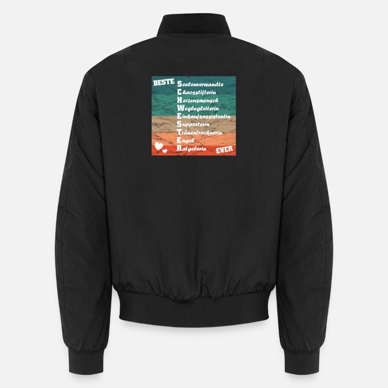 beste Schwester ever Die beste Schwester der Welt Unisex Bomberjacke
