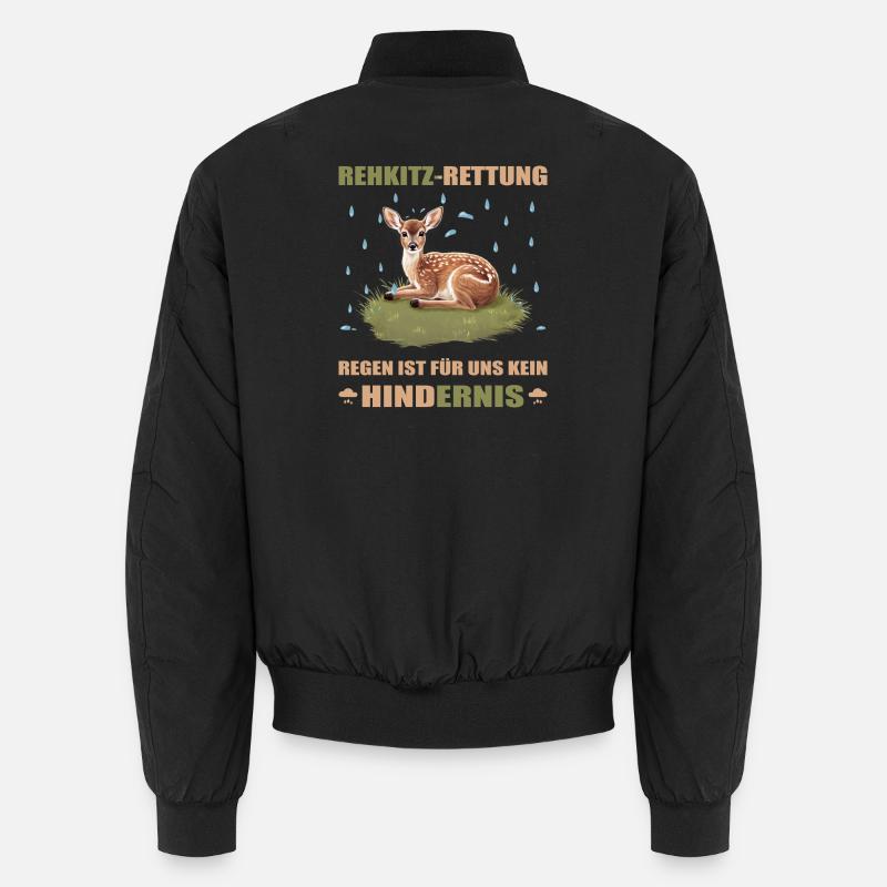 Fawn rescue - Unisex Bomber Jacket - black