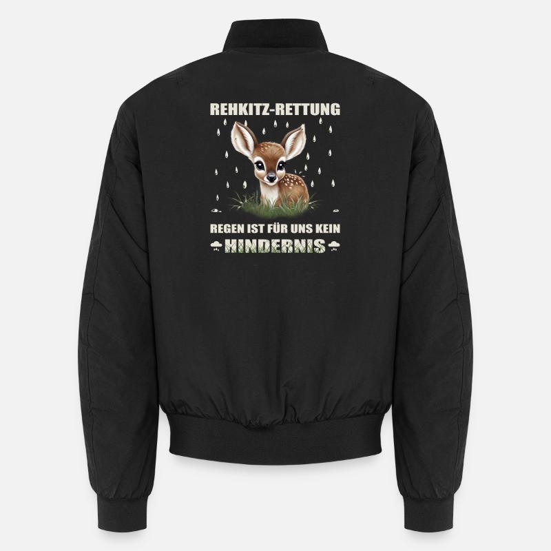 Rehkitz Rettung Unisex Bomberjacke