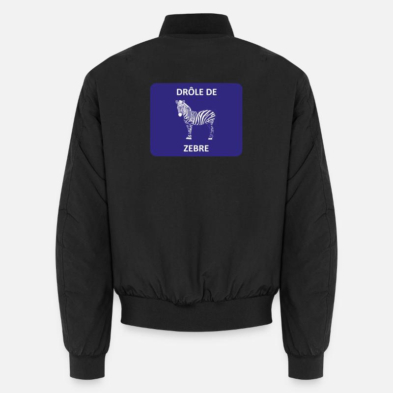 Seltsames Zebra - Unisex Bomberjacke - Schwarz