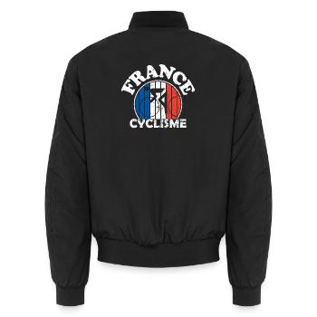 Cycling - Cycling - Cycling - France cyclisme - Unisex Bomber Jacket - black - Back - AI Model Male 185 light (185cm)