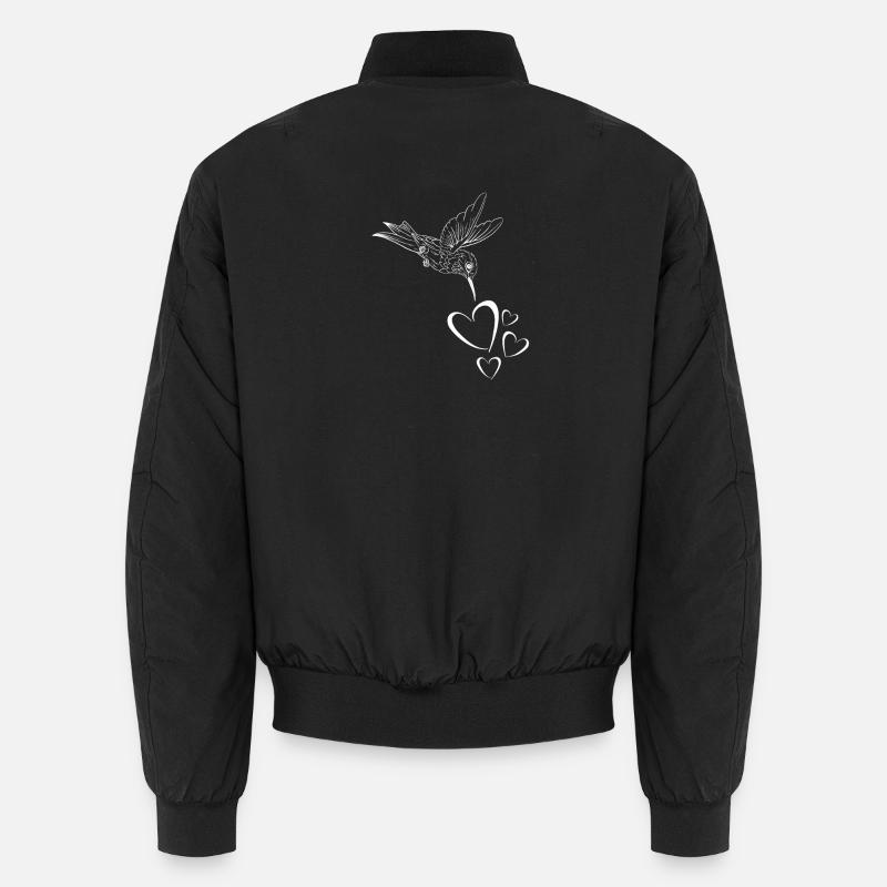 colibri avec des cœurs Bomber unisexe