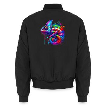 Caméléon - Bomber unisexe - noir - Dos - AI Model Male 185 light (185cm)