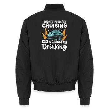 Kreuzfahrt Trinken - Unisex Bomberjacke - Schwarz - Hinten - AI Model Male 185 light (185cm)