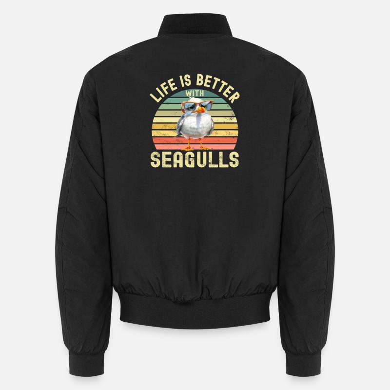 Seagulls Unisex Bomber Jacket