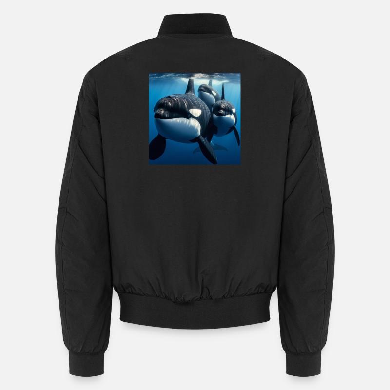 Orcas - Bomber unisexe - noir
