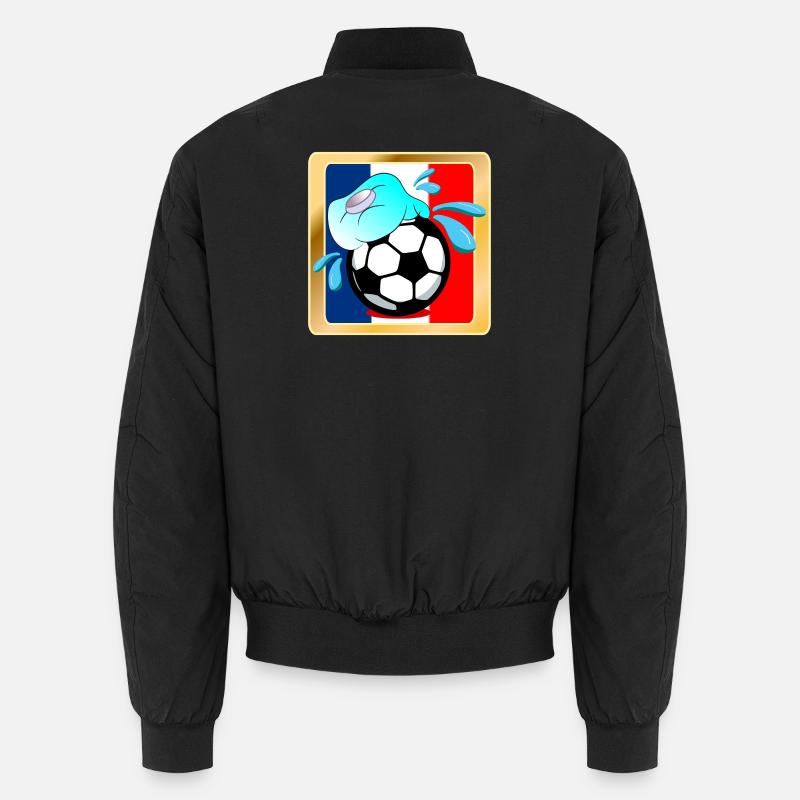 Frankreich Sommerfußball - Unisex Bomberjacke - Schwarz